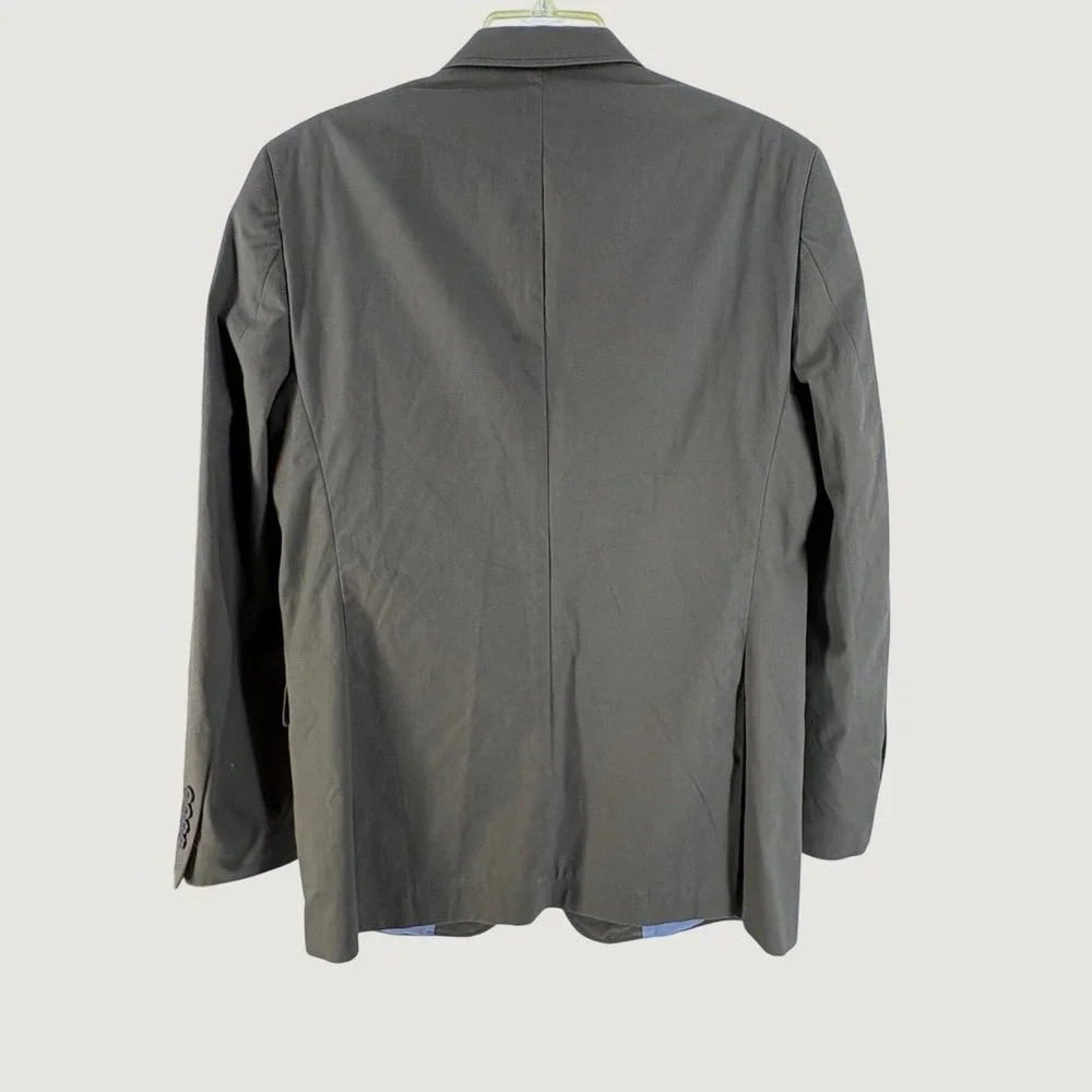 Combatant Gentlemen Blazer Mens 40R Olive Green Unstructured Cotton Jacket